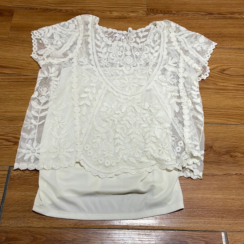 Lace shirt with tank